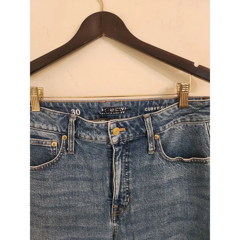 NWT J. Crew Curvy Slim-Wide Jean 30